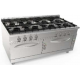 Aragaz profesional pe gaz cu cuptoare electrice CASTA LQ/CUG8FFE.8G 59,2kW 1600x900x850h
