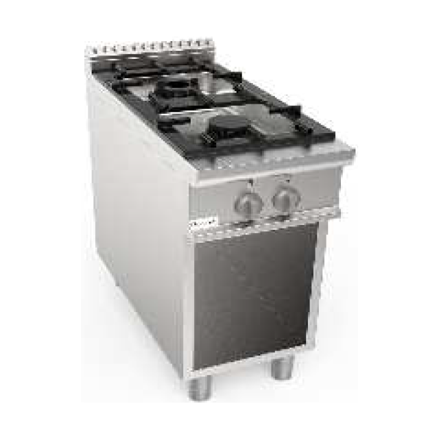 Aragaz profesional pe gaz CASTA LQ/KUG2BA.1P1M 9,0kW 450x900x850h