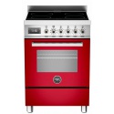 Aragaz Bertazzoni Profesional PRO604IMFESROT, 60x60 cm, inductie, 4 zone gatit, cuptor electric multifunctional, rosu