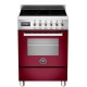 Aragaz Bertazzoni Profesional PRO604IMFESROT, 60x60 cm, inductie, 4 zone gatit, cuptor electric multifunctional, rosu