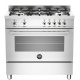 Aragaz Bertazzoni Profesional PRO905MFESXE, 90x60 cm, gaz, 5 arzatoare, cuptor electric, inox