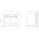 Aragaz Lofra VENEZIA PBPG96MFT/5I, 90X60cm, 5 zone cu inductie, cuptor electric , grill, timer, alb