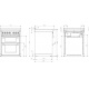 Aragaz Steel Ascot70/2 4i, 70X60cm, 4 zone cu inductie, cuptor electric multifunctional, timer, aprindere electronica, inox