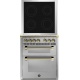 Aragaz Steel Ascot70/2 4i, 70X60cm, 4 zone cu inductie, cuptor electric multifunctional, timer, aprindere electronica, inox