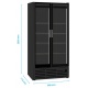 Vitrina frigorifica Klimaitalia Ekofrost EKG 270 C, capacitate 220 l, temperatura 0/+10°C, alb