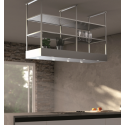Hota de bucatarie BARALDI MENSOLA ISLAND S1 146x50 cm Otel inoxidabil 900 m3/h