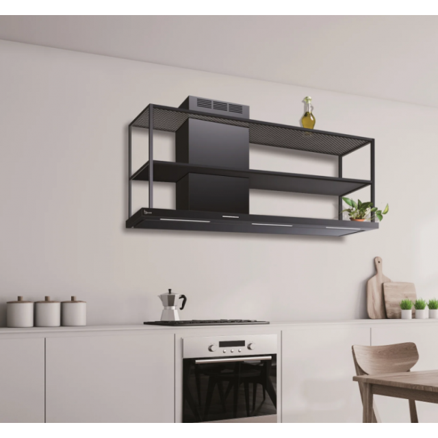 Hota profesionala BARALDI ELEA WALL B1 150x50 cm Neagra 800 m3/h