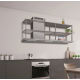 Hota profesionala BARALDI ELEA WALL S2 180x50 cm Otel inoxidabil 900 m3/h