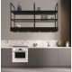 Hota profesionala BARALDI MENSOLA WALL B2 180x50 cm Neagra 900 m3/h