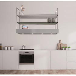 Hota profesionala BARALDI MENSOLA WALL S1 150x50 cm Otel inoxidabil 900 m3/h
