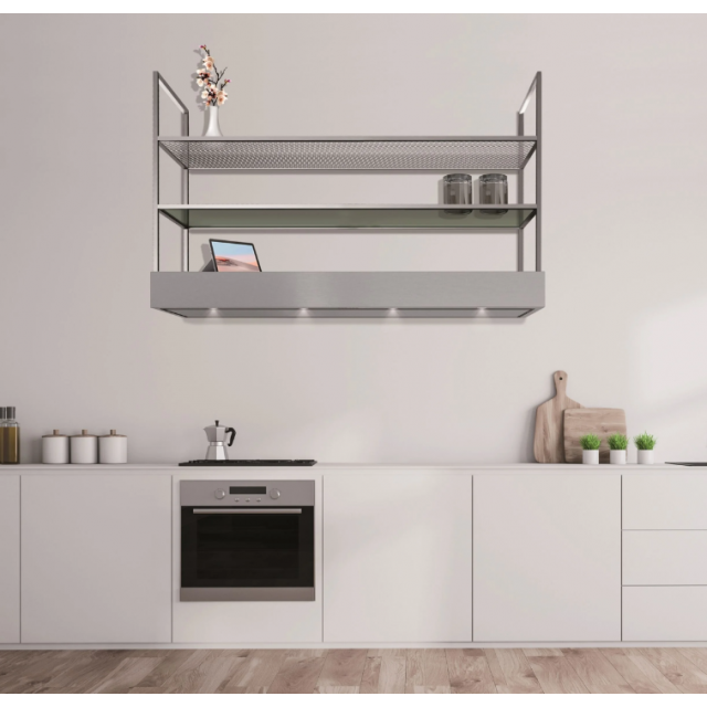 Hota profesionala BARALDI MENSOLA WALL S2 180x50 cm Otel inoxidabil 900 m3/h
