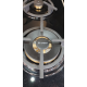 Aragaz LUXUS Belle Epoque Gold LUX90E5S110 CREM 90/60 cm 5 arzatoare gaz (1 WOK) gratare fonta cuptor electric XXL 140 L
