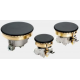 Aragaz LUXUS Belle Epoque Gold LUX90E5S110 INOX 90/60 cm 5 arzatoare gaz (1 WOK) gratare fonta cuptor electric XXL 140 L