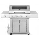 Gratar PIANETAGRILL PIANETAGRILL1 NEGRU plită 750x450 mm și rafturi laterale