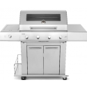 Gratar PIANETAGRILL PIANETAGRILL7 GRI plită 750x450 mm și rafturi laterale