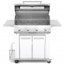 Gratar compact PIANETAGRILL PIANETAGRILL18 ALB plită mare 750×450 mm care poate fi combinată cu un grătar din oțel inoxidabil