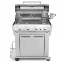 Gratar pe gaz PIANETAGRILL PIANETAGRILL24 GRI plită mare de 750x450 mm, combinabilă între grătare cu tije