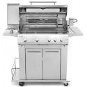 Gratar pe gaz PIANETAGRILL PIANETAGRILL25 GRI plită mare de 750x450 mm, combinabilă între grătare cu tije