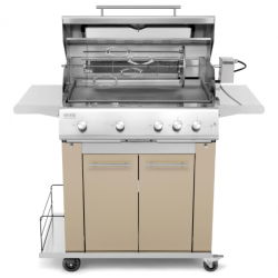 Gratar pe gaz PIANETAGRILL PIANETAGRILL29 CREM plită mare de 750x450 mm, combinabilă între grătare cu tije