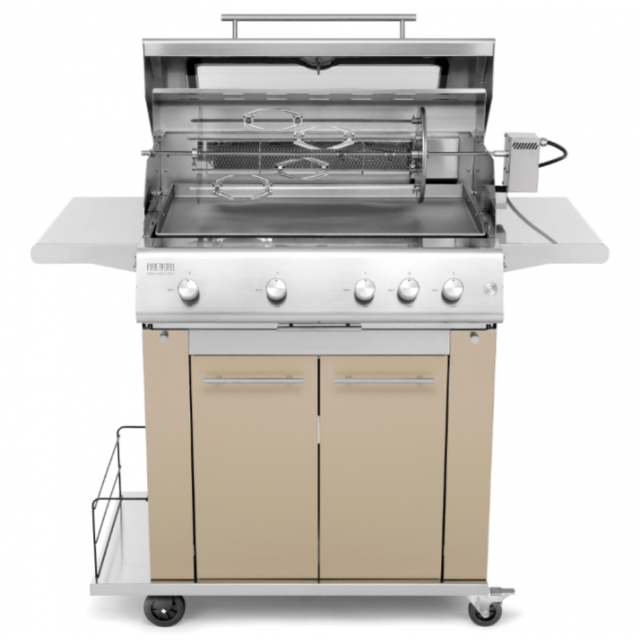 Gratar pe gaz PIANETAGRILL PIANETAGRILL29 CREM plită mare de 750x450 mm, combinabilă între grătare cu tije