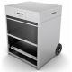 Gratar pe lemne PIANETAGRILL PIANETAGRILL47 INOX două tăvi laterale detașabile,compartiment dublu pentru lemn/accesorii Gratar pe lemne PIANETAGRILL PIANETAGRILL47 INOX două tăvi laterale detașabile,compartiment dublu pentru lemn/accesorii