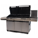 Gratar ELITE TURBO DOLCEVITA BBQ DCV12 Metan Cu hota cuptor si carucior din otel inoxidabil si plita laterala