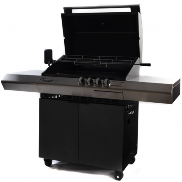 Gratar ELITE TURBO DOLCEVITA BBQ DCV21 GPL Cu hota cuptor si carucior din otel emailat si plita laterala