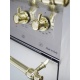 Aragaz Lofra Dolcevita RSD96GVGTE/CI, 90x60 cm, gaz, 5 arzatoare, grill, 2 cuptoare gaz-electric, timer, inox