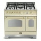 Aragaz Lofra Dolcevita RBID96MFTE/CI, 90x60cm, gaz, 5 arzatoare, grill, rotisor, timer, cuptor dublu, crem