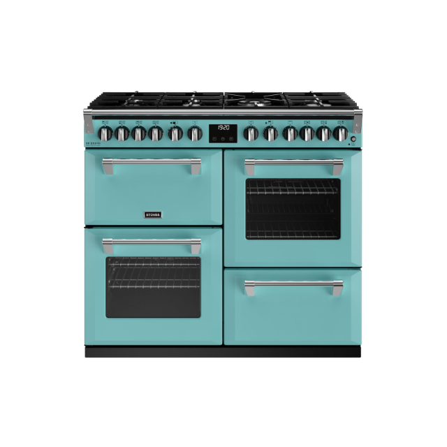 Aragaz STOVES 5052263114401 ALBASTRU 100 cm, cu plită pe gaz cu 7 arzătoare, cuptor și grătar convențional