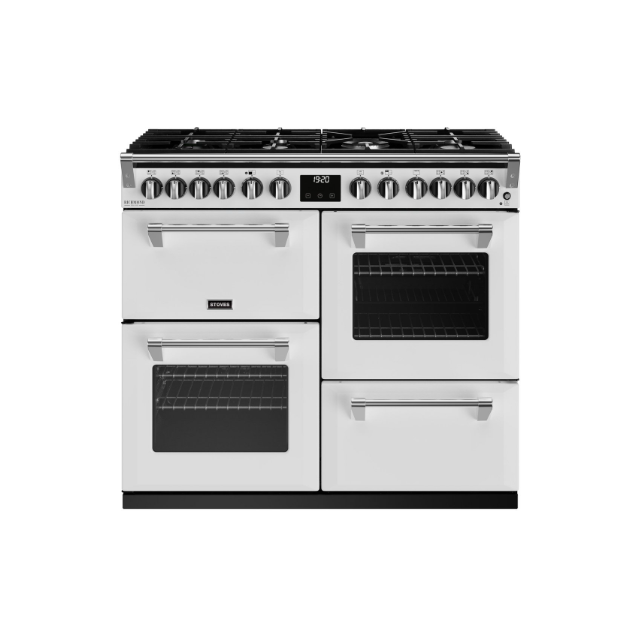 Aragaz STOVES 5052263114401 ALB 100 cm, cu plită pe gaz cu 7 arzătoare, cuptor și grătar convențional