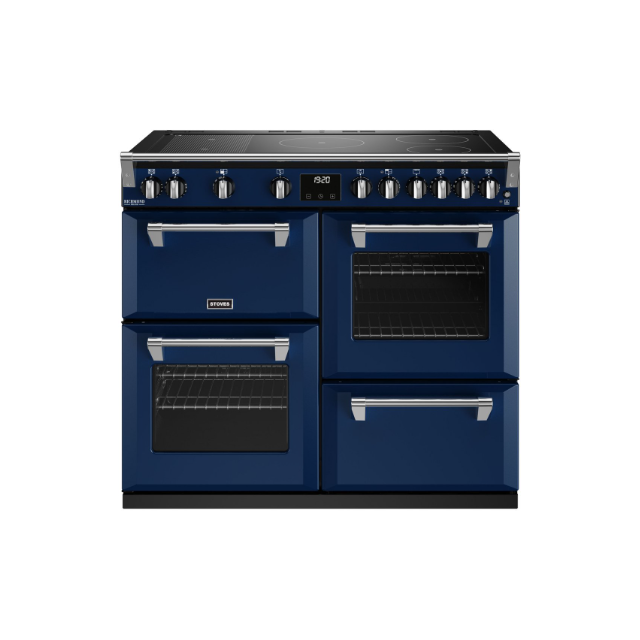Aragaz STOVES 5052263114449 ALBASTRU 100 cm cu plită rotativă de control cu 5 zone, cuptor și grătar convențional