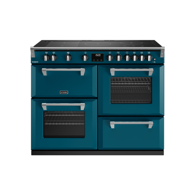 Aragaz STOVES 5052263114531 ALBASTRU 110 cm, cu plită rotativă de control cu 5 zone, cuptor și grătar convențional