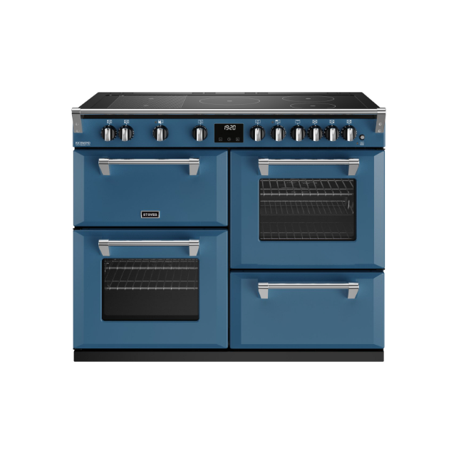 Aragaz STOVES 5052263114531 ALBASTRU 110 cm, cu plită rotativă de control cu 5 zone, cuptor și grătar convențional