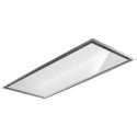 Hota de tavan incorporabila BARALDI GEA FLAT inox-glass 01GEAF120SVWSL, 120 cm, motor Kube 900 m3/h, sticla alba/inox