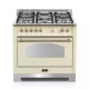 Aragaz Lofra RBI66MFT/CI, 60x60 cm, gaz, 4 arzatoare, grill, aprindere electronica, timer, crem